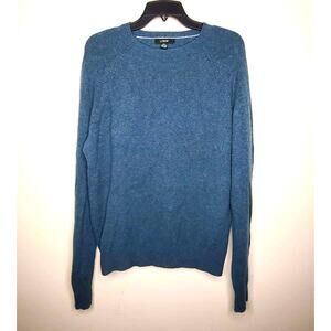 J Crew dark blue / teal lambswool long sleeve crewneck sweater - large